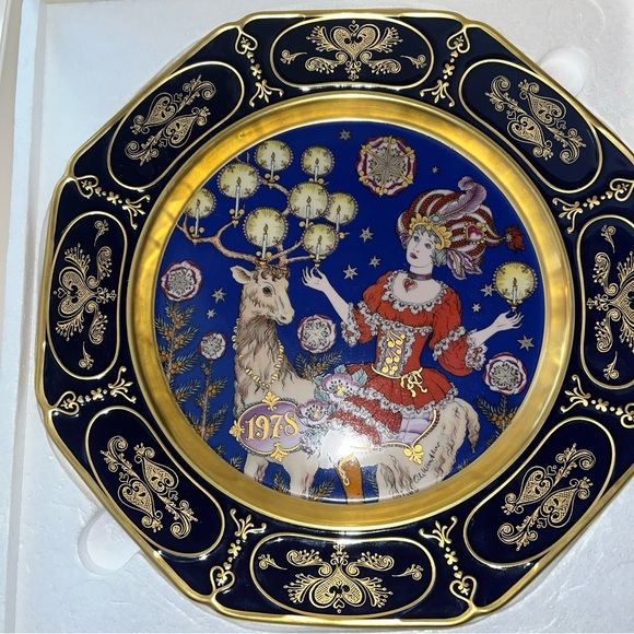 1978 Hutschenreuther Weihnachts-Teller Goddess of Christmas Plate by Ole Winther - Picture 4 of 12